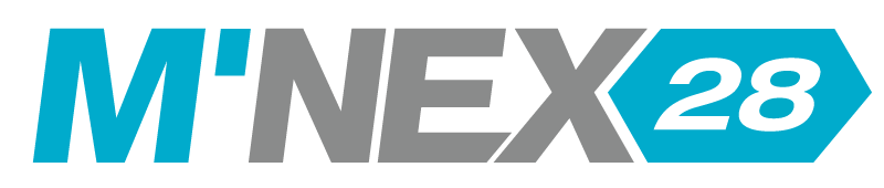 Mnex 28 logo, creator of automatic car wash machines.